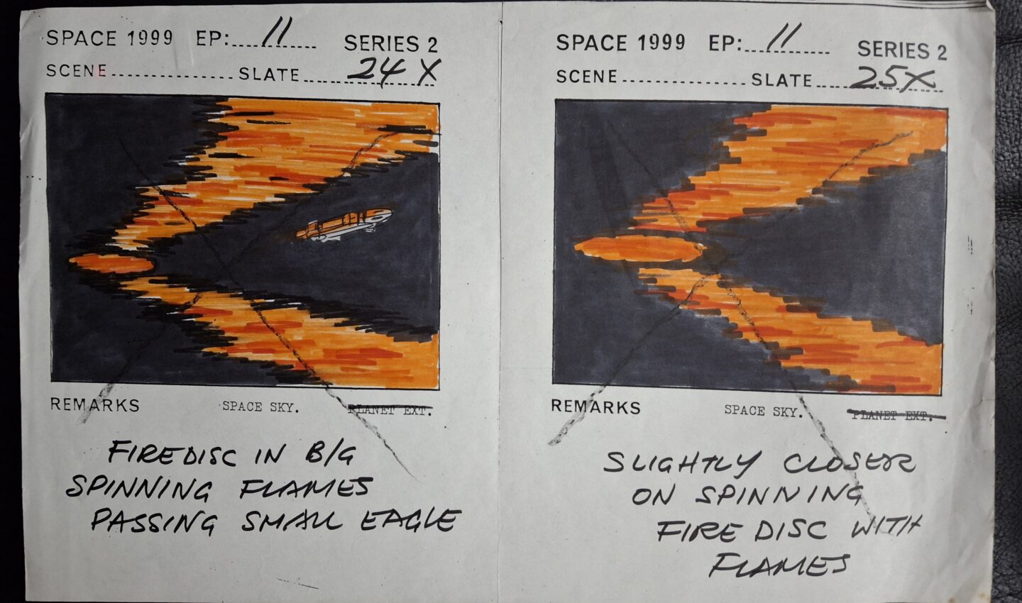 EARLY-BIRD BONUS RAFFLE!! Space: 1999 SFX Storyboards!